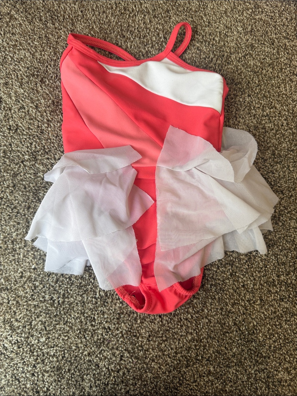 Girls Pink and White Ruffle One-Piece Bodysuit
